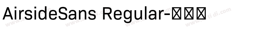 AirsideSans Regular字体转换